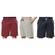 Kit Bermuda Elite Comfort - 3 Unidades - Masculina VERMELHO/PRETO