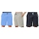 Kit Bermuda Elite Comfort - 3 Unidades - Masculina AZUL/PRETO