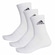 Kit Meia adidas Cano Alto Amortecida - 3 Pares - Unissex BRANCO