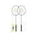 Kit Badminton Vollo Completo com 2 Raquetes e 2 Petecas PRETO/LARANJA