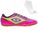 Chuteira Futsal Umbro Cannon + Meia - Adulto ROSA/PRETO