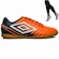 Chuteira Futsal Umbro Fifty V + Meião - Adulto LARANJA/AZUL ESC