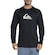 Camiseta Manga Longa Quiksilver Comp Logo - Masculina PRETO