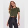Blusa Cropped Bodyforsure Essentias - Feminino VERDE