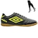 Chuteira Futsal Umbro Class + Meião - Adulto PRETO/VERDE