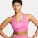 Top Fitness Nike Swoosh Futura - Feminino PRETO/VERMELHO