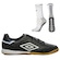 Chuteira Futsal Umbro Speciali Classic + Meia Antiderrapante - Adulto PRETO/BRANCO