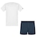 Pijama Puma Camiseta + Samba Canção - Masculino BRANCO/AZUL ESC