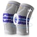 Joelheira Elástica Gold Sports de Compressão com Suporte Lateral e Rótula BRANCO