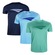 Kit Camiseta Penalty X - 3 Unidades - Masculino VERDE/AZUL ESC