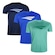 Kit Camiseta Penalty X - 3 Unidades - Masculina AZUL/VERDE