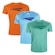 Kit Camiseta Penalty X - 3 Unidades - Masculina LARANJA/VERDE
