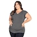 Camiseta Trinys Fluidity Essential Plus Size - Feminina CINZA