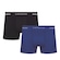 Kit Cuecas Boxer Selene sem Costura - 2 Unidades - Masculina PRETO/AZUL
