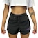Bermuda Shorts Feminino Corrida Elastano Premium Wss Never Give Up! PRETO