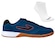 Kit Chuteira Futsal Topper End Game + Meia - Adulto AZUL/PRETO
