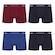 Kit Cueca Selene Boxer sem Costura - 4 Unidades - Masculino VERMELHO/AZUL