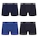 Kit Cueca Selene Boxer sem Costura - 4 Unidades - Masculino AZUL ESC/AZUL