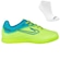 Kit Chuteira Futsal Topper Forza Iii + Meia - Infantil VERDE/PRETO
