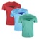 Kit Camiseta Penalty X - 3 Unidades - Masculina AZUL/VERDE