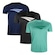Kit Camiseta Penalty X - 3 Unidades - Masculina AZUL ESC/VERDE