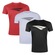 Kit Camiseta Penalty X - 3 Unidades - Masculino VERMELHO/PRETO