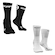 Kit Meia Ciclismo Corrida Cano Médio Ert Unissex PRETO/BRANCO