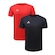 Camiseta Topper Classic New - 2 Unidades - Masculina PRETO/VERMELHO