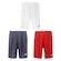 Kit de Calções Topper Classic New - Masculino - 3 unidades VERMELHO/BRANCO