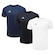 Kit de Camisetas Topper Classic New - Masculino - 3 unidades BRANCO/AZUL ESC