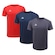 Kit de Camisetas Topper Classic New - Masculino - 3 unidades CINZA/AZUL ESC