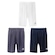 Kit de Calções Topper Classic New - Masculino - 3 unidades BRANCO/CINZA