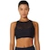 Top Fitness Alto Giro Sobreposição Tule - Feminino PRETO