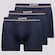Kit Cueca Boxer Lupo Microfibra sem Costura - 3 Unidades - Masculina AZUL ESCURO