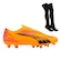 Kit Chuteira de Campo Puma Ultra Play - Adulto + Par de Meião LARANJA/ROSA