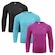 Kit 3 Camisas Térmicas Selene Proteção UV50+ - Infantil PRETO/AZUL