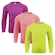 Kit 3 Camisas Térmicas Selene Proteção UV50+ - Infantil ROSA/AMARELO
