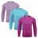 Kit 3 Camisas Térmicas Selene Proteção UV50+ - Infantil ROSA/AZUL