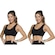 Kit Tops Canelados Selene sem Costura com 2 Unidades - Feminino PRETO