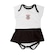 Body Vestido do Corinthians Torcida Baby Oficial - Infantil BRANCO/PRETO