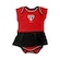 Body Vestido do São Paulo Torcida Baby Oficial - Infantil Vermelho/Preto