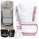 Kit Luvas de Boxe e Muay Thai Pretorian Fx2 + Bandagem + Bucal BRANCO/ROSA