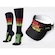 Kit de Corrida Hupi: Meia Cano Longo + Viseira Run Run Run - Adulto PRETO