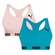 Kit Top Fitness Puma Nadador sem Costura - 2 Unidades - Feminino AZUL/ROSA