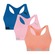 Kit Top Fitness Puma Nadador sem Costura - 3 Unidades - Feminino ROSA/AZUL ESC
