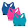 Kit Top Fitness Puma Nadador sem Costura - 3 Unidades - Feminino ROSA/AZUL ESC
