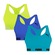 Kit 3x Tops Fitness Puma Nadador sem Costura - Feminino VERDE/AZUL