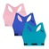 Top sem Bojo Puma Nadador sem Costura - 3 Unidades - Feminino ROSA/AZUL