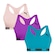 Kit 3x Tops Fitness Puma Nadador sem Costura - Feminino ROXO/ROSA