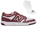 Kit Tênis New Balance 480 Low + Meia - Masculino VINHO/BRANCO